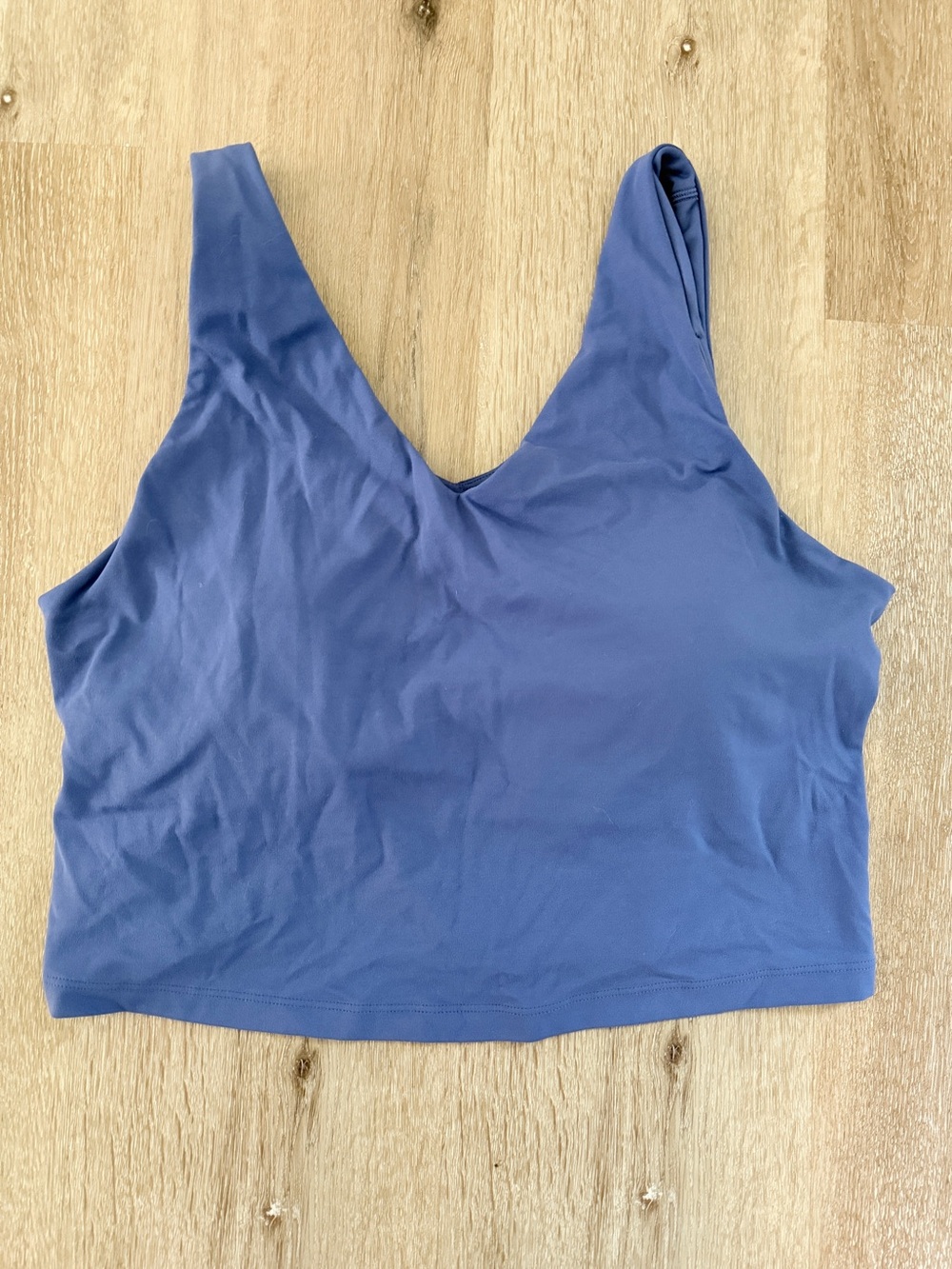 Athleta V-Neck Cropped Tank Top in Periwinkle
